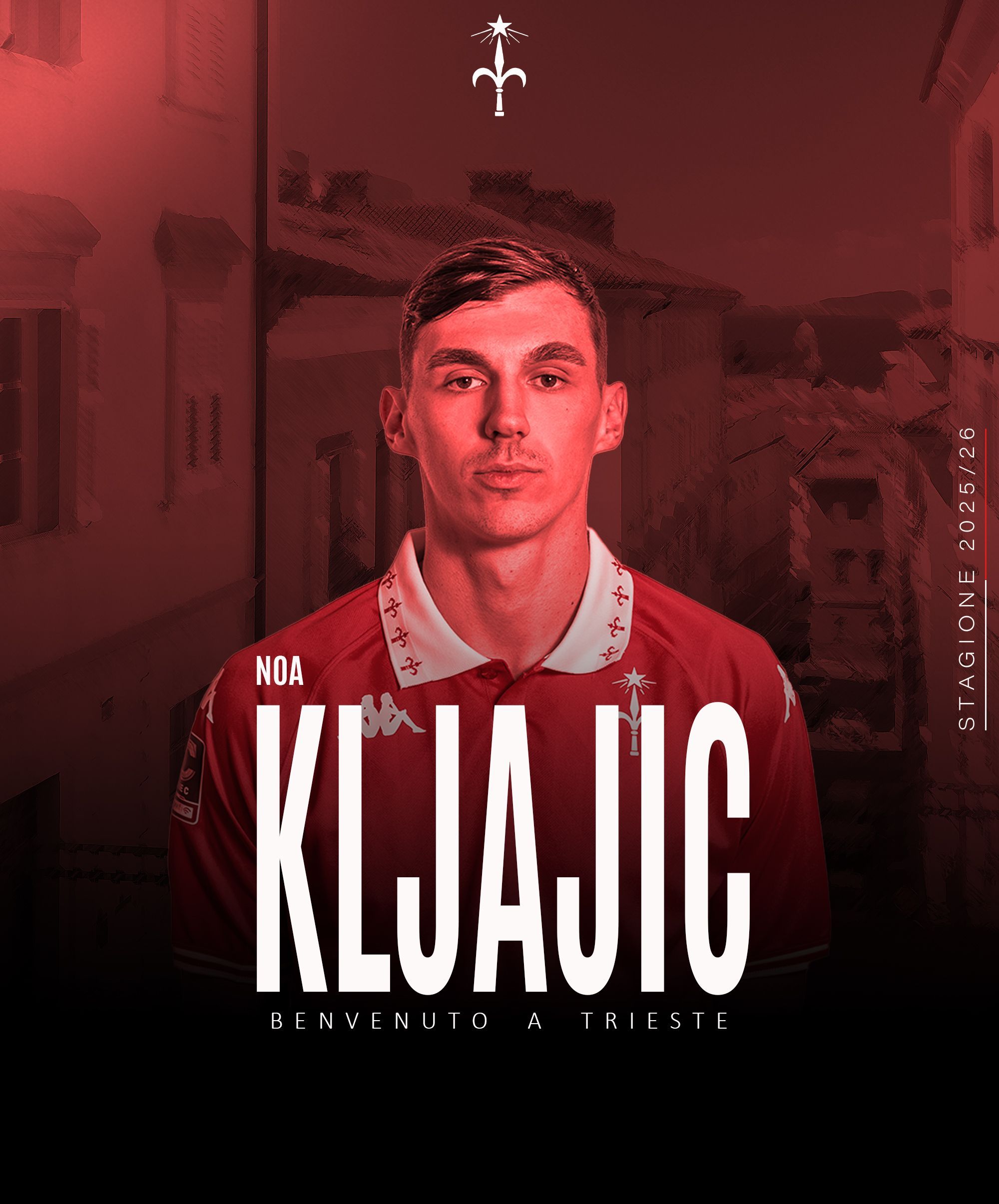 L'attaccante croato Noa Kljajic firma con la Triestina